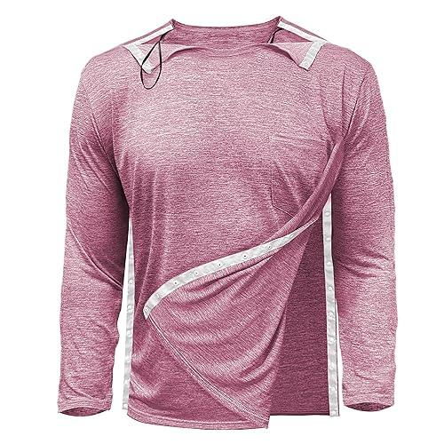 Post Shoulder Surgery Shirt - Full Snap Front Design For Rotator Cuff Recovery (Unisex Fit)