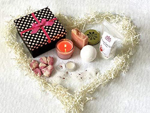 Handcrafted Bath Luxury Spa Gift Set - Natural Oils and Epsom Salt Bath Bombs, Organic Shea Butter Soap