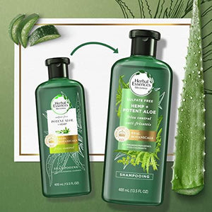 Herbal Essences Bio: Renew Hemp + Potent Aloe Sulfate Free Shampoo Frizz Control 13.5 Fl oz, 5.398 Fl oz