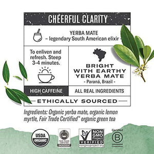 Numi Organic Tea Mate Lemon, 100 Count (Pack of 1) Box of Tea Bags