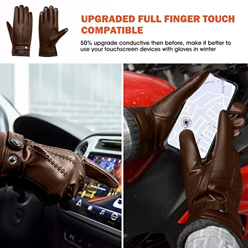 Qimailer Leather Gloves for Men