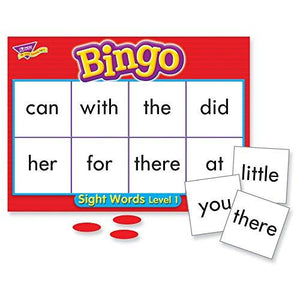 TREND ENTERPRISES: Sight Words Level 1 Bingo Game, Exciting Way for Everyone to Learn, Play 6 Different Ways, Great for Classrooms and At Home, 2 to 36 Players, For Ages 5 and Up