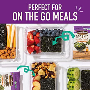 Annie Chun's - Crispy Organic Seaweed Snacks, Sesame Flavor, Vegan, Gluten Free, Dairy Free, Light & Airy, Hearty & Delicious Snack, 0.16oz (Pack of 12)