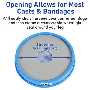 TKWC INC Water Proof Leg Cast Cover for Shower - #5738 - Watertight Foot Protector
