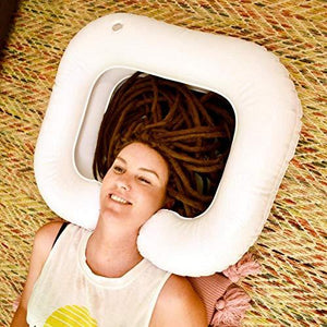 Inflatable Shampoo Basin for Bedside (White)