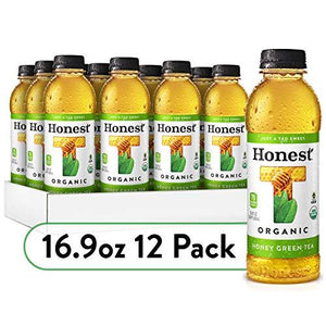Honest Tea Organic Fair Trade Honey Green Gluten Free, 16.9 Fl. Oz, 12 Pack