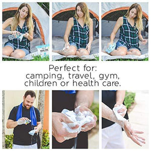 Scrubzz Disposable No Rinse Bathing Wipes - 25 Pack - All-in-1 Single Use Shower Wipes, Simply Dampen, Lather, and Dry Without Shampoo or Rinsing