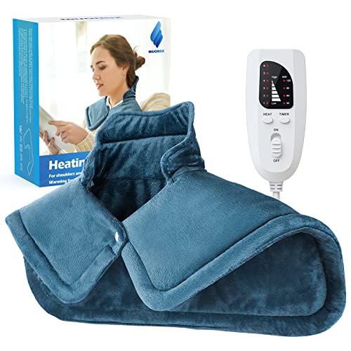 Heating Pad for Neck and Shoulders, Christmas Gifts for Women/Men Mom Dad, 16"x22" Size 2lb Weighted Heat Pad for Home/Office, 6 Heat Settings with 2 Hours Safe Auto-Off