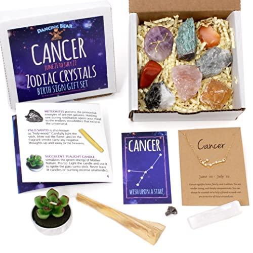 DANCING BEAR Cancer Zodiac Healing Crystals Gift Set, (14 Pc): 9 