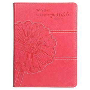 Christian Art Gifts Pink Faux Leather Journal