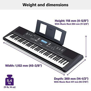 Yamaha PSR-EW310 76-key Portable Keyboard (Power Adapter Sold Separately)