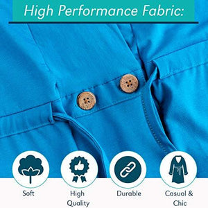 Recovery Robe for Breast Cancer/Surgery Recovery (Small, Blue)