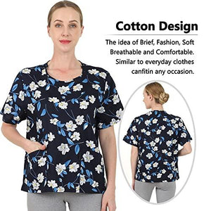 TOMMHANES AMISGUOER Shoulder Surgery Rehab Clothes Post Shoulder Surgery Shirts Short Sleeve Chemo Clothing Recovery Top Patient Shirt (KF01-XL)