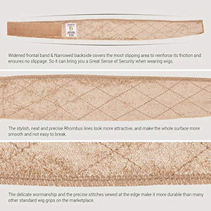 Dreamlover Wig Grip, Wig Grip Bands for Keeping Wigs in Place, Wig Grip Headband, Tan, 2 Pack