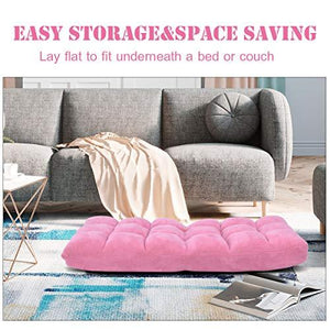 Giantex 14-Position Floor Folding Gaming Sofa Chair Lounger Folding Adjustable Sleeper Bed Couch Recliner (Pink)