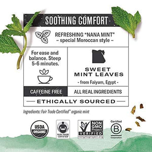 Numi Organic Tea Moroccan Mint, Box of Tea Bags,100 Count (Pack of 1)