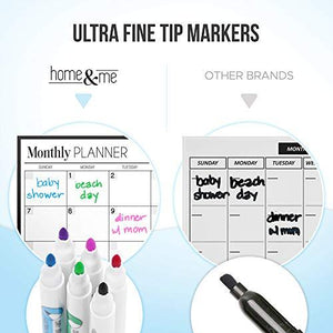 Magnetic Dry Erase Calendar Bundle for Fridge: 3 Boards Included - Monthly, Weekly, Daily Calendar Whiteboard 17x12