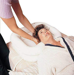 Inflatable Shampoo Basin for Bedside (White)