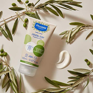 Mustela Baby Organic Hydrating Cream with Olive Oil, Aloe Vera & Sunflower Oil 5.07 Fluid Oz