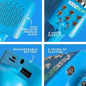 Kidz Bop Kids Karaoke Microphone, Hit Music Brand for Kids, Gift for Girls and Boys 3, 4, 5, 6, 7+, Years Old