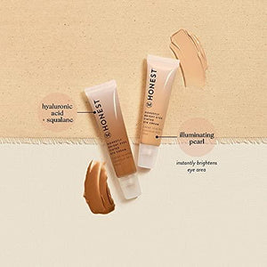 Honest Beauty Honestly Bright Eyes Tinted Eye Cream, Sandstone with Hyaluronic Acid + Squalene| EWG Certified + Dermatologist Tested & Vegan + Cruelty Free | 0.5 fl. oz.