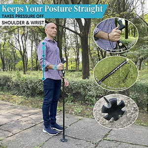 Honmido Walking Cane Foldable for Men & Women Seniors for Balance,Self Standing Folding Cane,Height Adjustable Anti-Slip Lightweight Alloy Walking Stick Collapsable for Travel Mobility Aid (Black)