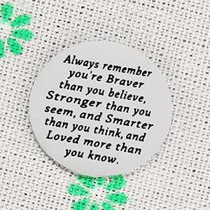 Ahaeth Pocket Hug Token Gifts for Women Men Teenagers Girls You are Stronger Than You Think Inspirational Jewelry Pocket Hug Encouragement Coin