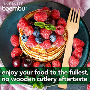 200 Piece Bamboo Cutlery Set 6.75