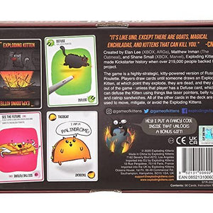 Exploding Kittens Original Edition - Card Games for Adults Teens & Kids - Fun Family Games - A Russian Roulette Card Game - 15 Min, Ages 7+, 2-5 Players