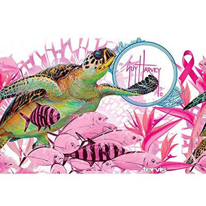 Tervis 1315694 Guy Harvey Breast Cancer Awareness Turtles Stainless Steel Insulated Tumbler 30 oz, Silver