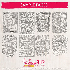 Cancer Coloring Book - Radiation Treatment Chemotherapy Gift
