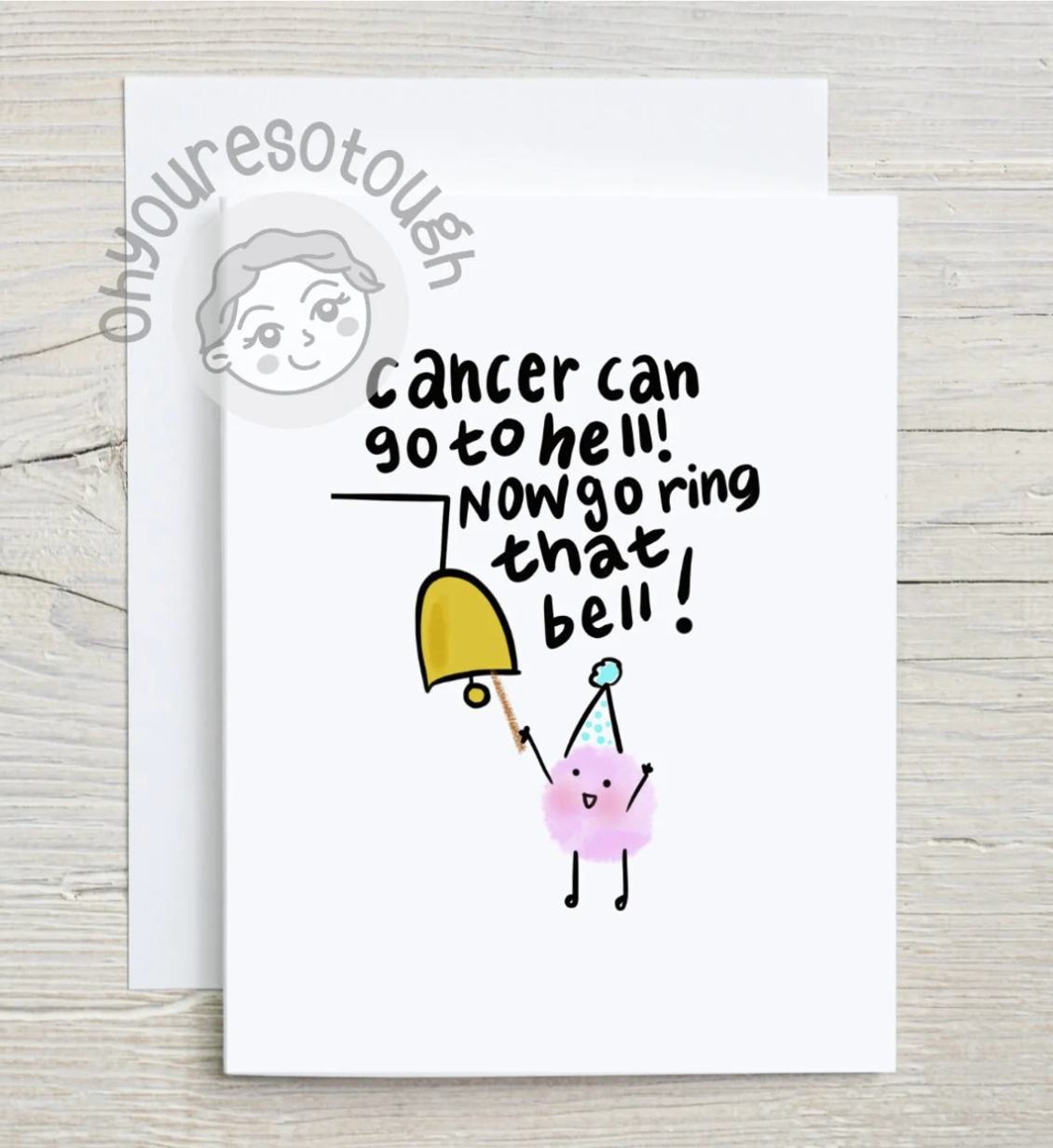 End of Chemo Card Funny - Cancer Go to Hell