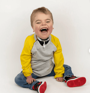 Kids Yellow Port Access Baseball Tee