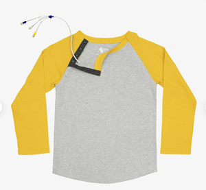 Kids Yellow Port Access Baseball Tee