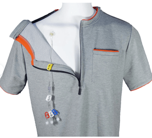Men's Easy Care Port Access Shirt - Best Gift for Cancer Patients