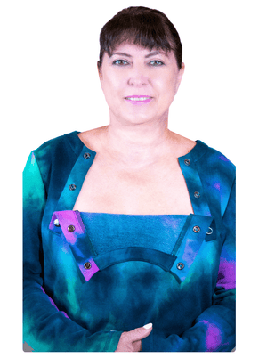 Adaptive Women’s Shirt | Dialysis | Chemotherapy | PICC Line Access In Tie Dye Print Teal Combo