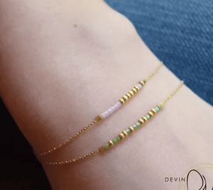 Custom Morse Code Bracelet, Choose Your Own Secret Message, Dainty Bracelet with Tiny Beads, Morse Code Jewelry for Her