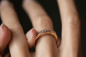 Inspirational Ring | Treasured inspiRING | Message Handmade Hand stamped Minimalist Ring | Stacking Rings | Sterling Silver | 14k gold