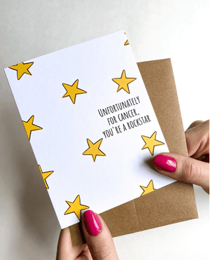 Funny Cancer Card Beat Cancer Rock Star Breast Cancer Gift Cancer Positivity Cancer Get Well Card Encouragement Card Cancer Survivor Gift