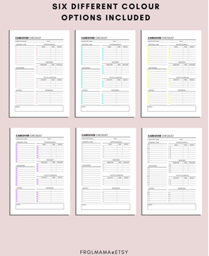 Caregiving Daily Tasks Log, A4 A5 Printable, Elderly Care Caregiving Checklist, Daily cleaning, Daily Tasks, Housekeeping, Care log Template