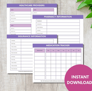 Cancer Patient Planner, Cancer Survivor Gift, Cancer Planner for Pancreatic Cancer, Ovarian Cancer, Medical Planner, Digital Download