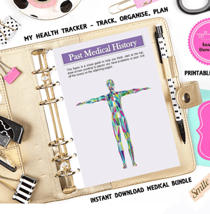 Printable Medical Planner - TRACK, ORGANISE, PLAN all your health care needs from Chronic Illness to wellness
