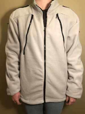 Fleece Jacket For Dialysis or Chemotherapy Treatments That Supports Catheters/PICC Lines, Fistulas and/or Ports on Left or Right Side