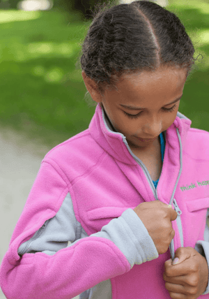 Girl's Cozy Fleece Chemotherapy Jacket - Pink- Chemo Cozy