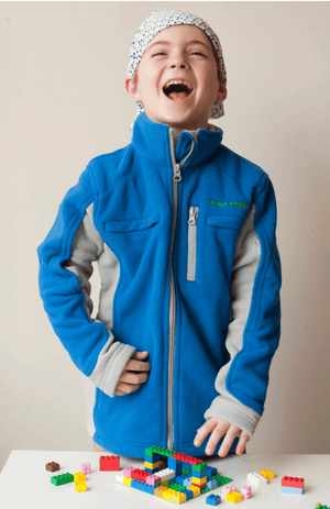 Girl's Cozy Fleece Chemotherapy Jacket - Blue- Chemo Cozy