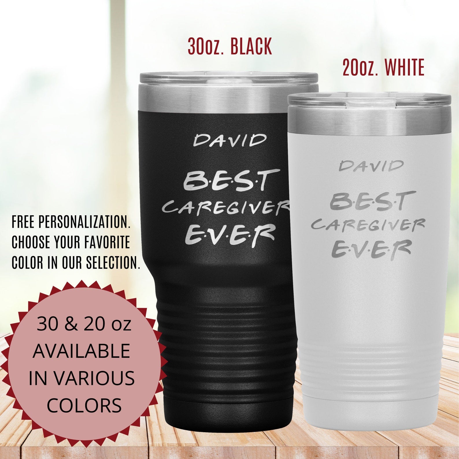 Personalized Caregiver Gift Tumbler