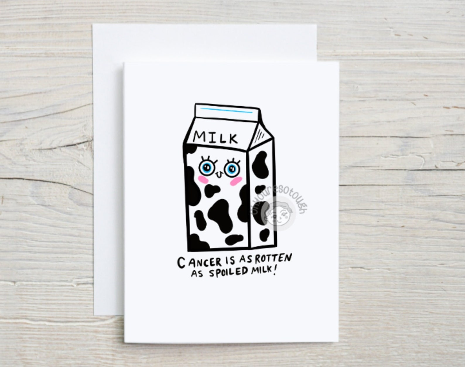 Funny Cancer Support Card - Spoiled Milk - Cancer Encouragement - Cancer Fighter - Chemo Gift - Cancer Card - Funny Cancer Card