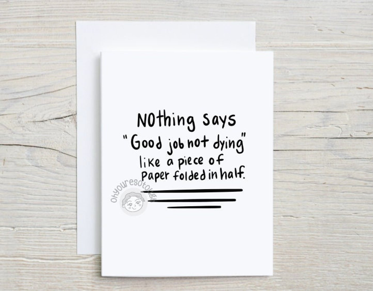 End of Chemo Card Funny - Good Job Not Dying Card - Cancer Card - Chemo Card - Funny Cancer Gift - Cancer Survivor - Cancer Support Card