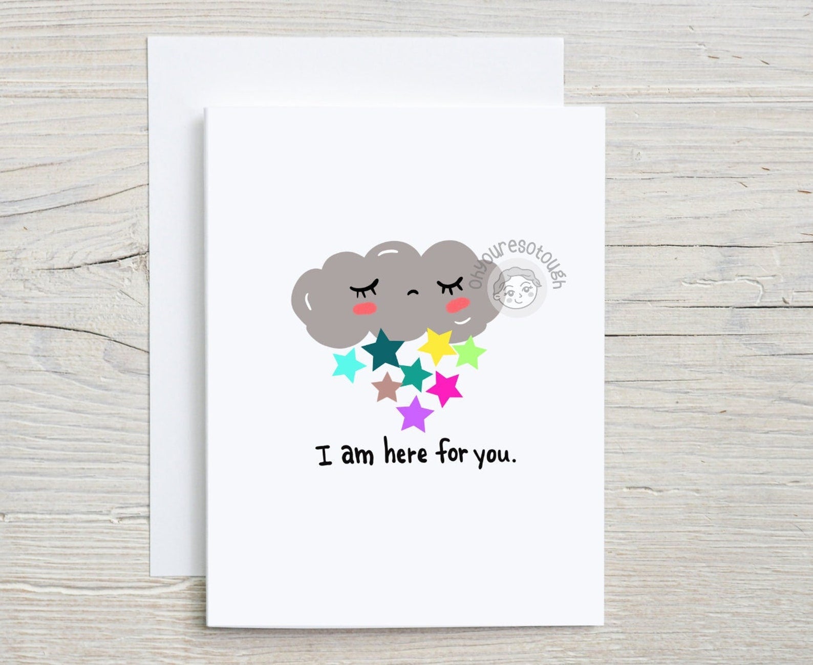Thinking of You Card - Friendship Support Card - Cute Encouragement Card - Cute Sympathy Card - I Love You Card - Just Because Card