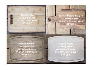 Thank You for being such an Important part of our family Cutting Board Gift